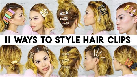Nothing says casual but chic like this tousled 'do. 11 EASY Ways to Style HAIR CLIPS for Short Hair (Braidless ...