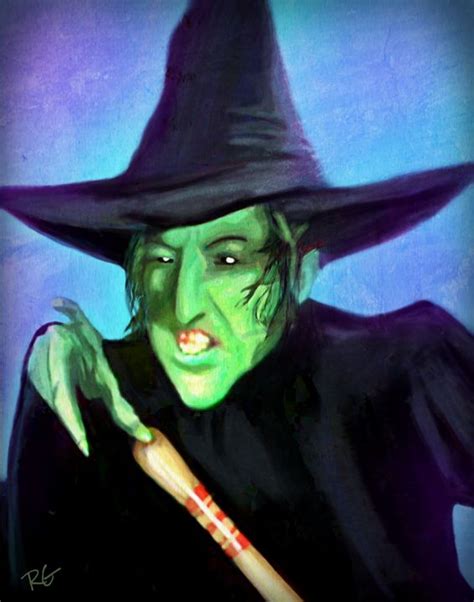 Margaret Hamilton As The Wicked Witch Of The West Signed Art Print By Carlie Pearce