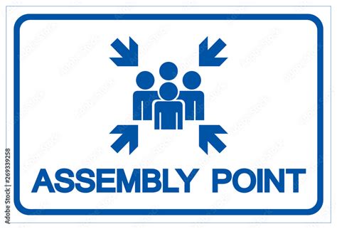 Assembly Point Symbol Sign Vector Illustration Isolated On White