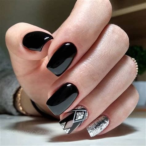 26 Elegant Black Nails Ideas Aray Blog For Chic Women Square