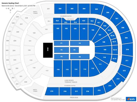Nationwide Arena Row Seating Chart Arena Seating Chart