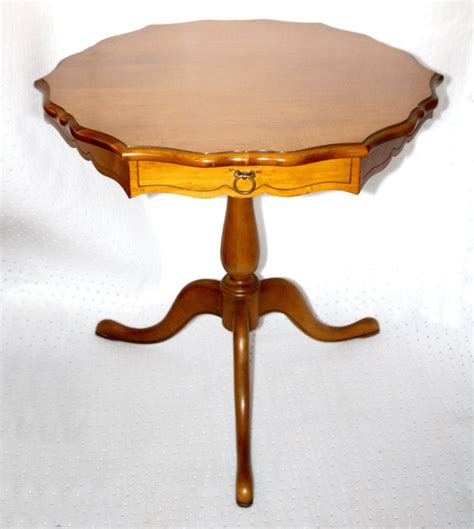 Get it as soon as wed, aug 25. Vintage Maple Queen Anne, Turned Pedestal Pie Crust, Entryway, Table with Drawer Brass Hardware ...