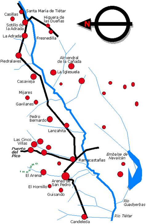 Mapa Valle Del Tiétar Tiétarteve