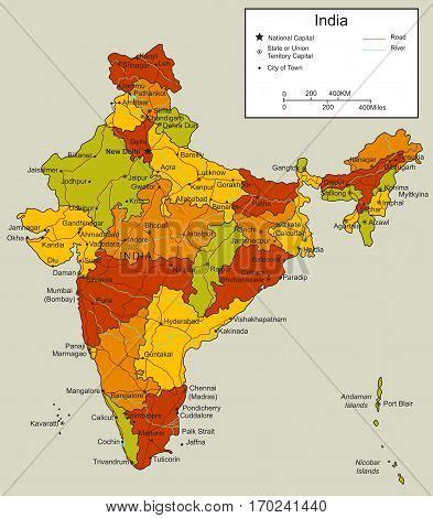 India Map Selectable Vector Photo Free Trial Bigstock