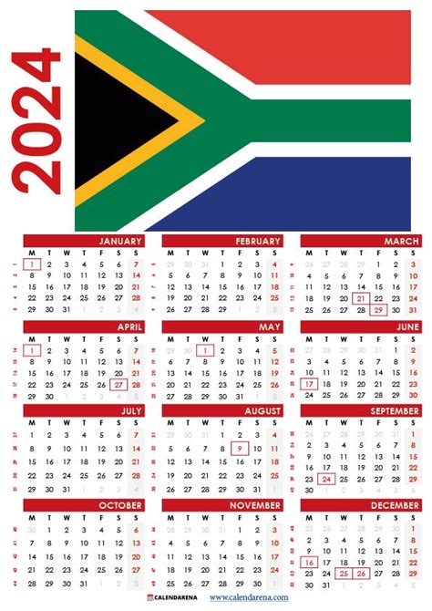 2024 Calendar With Holidays South Africa Holiday Calender Holiday