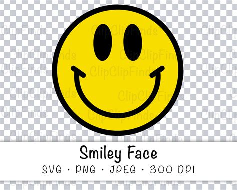 Smiley Face Groovy Retro Svg Vector Cut File Png Etsy Uk