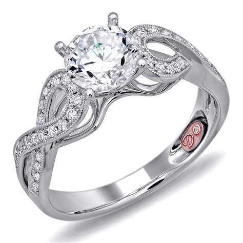 Beautiful White Gold Diamond Engagement Ring Demarco Bridal Jewelry