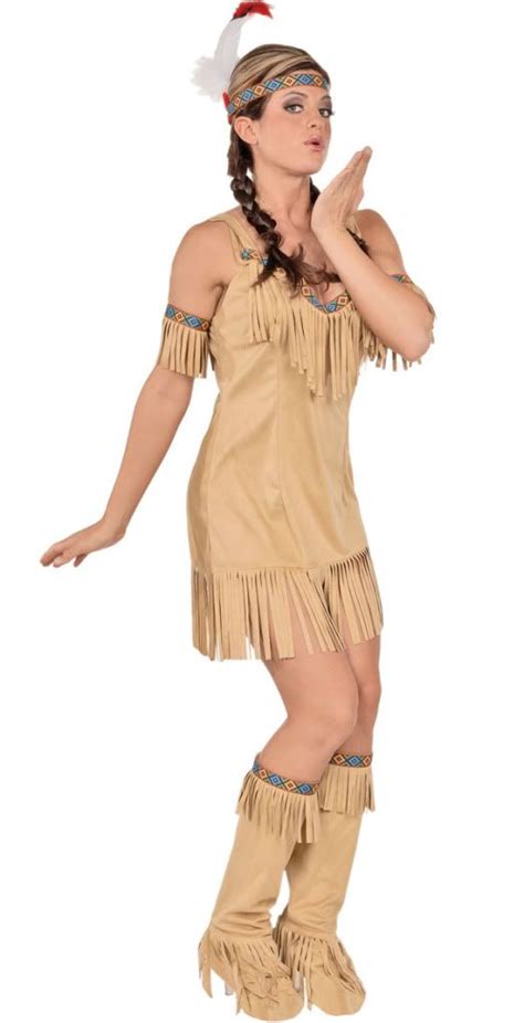 Native American Girl Costume Indian Woman Princess Tribal Pocahontas