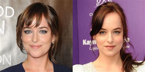 Fringe Benefits Celebrities With And Without Bangs Celebrity Bangs