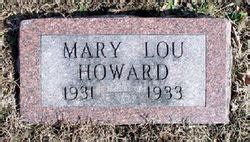 Mary Lou Howard 1931 1933 Find A Grave Gedenkplek