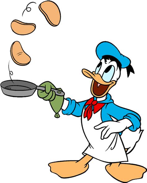 Donald Duck Clip Art Tossing Pancakes Clipart Png Download Full