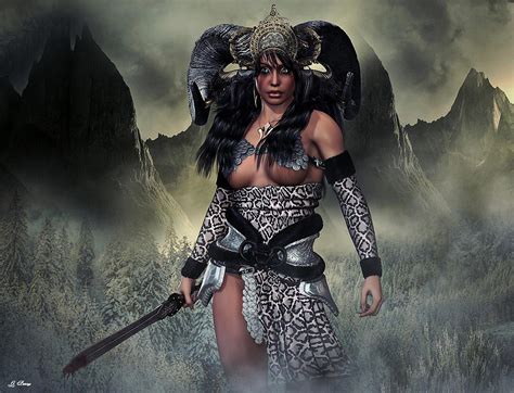 Barbarian Queen Mixed Media By Gayle Berry Fine Art America