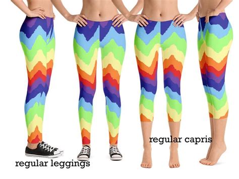 Lgbt Pride Parade Rainbow Colored Yoga And Regular Leggings Capris And