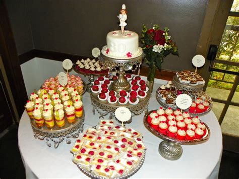 dessert and candy buffet | 80th Birthday party dessert buffet in honour