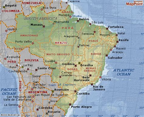 Brazil Map And Geographical Map Of Brazil