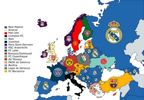 Maps Of The Most Followed Football Teams By Country Real Madrid Wins