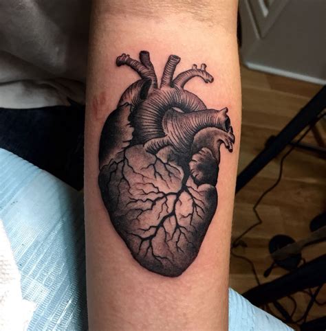 Heart Tattoo By Audrey Mello Realistic Heart Tattoo Real Heart Tattoos Black Ink Tattoos