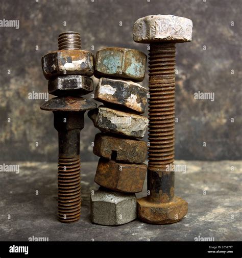 Rusty Bolt And Nuts Stock Photo Alamy