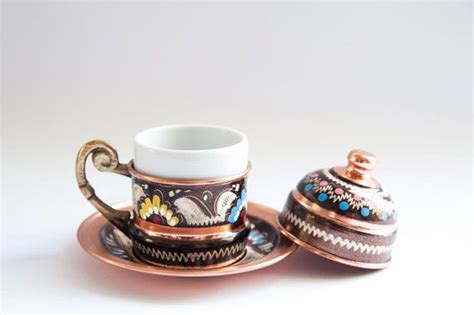 Turkish Luxury Ottoman Copper Coffee Espresso Di Anatoliangift