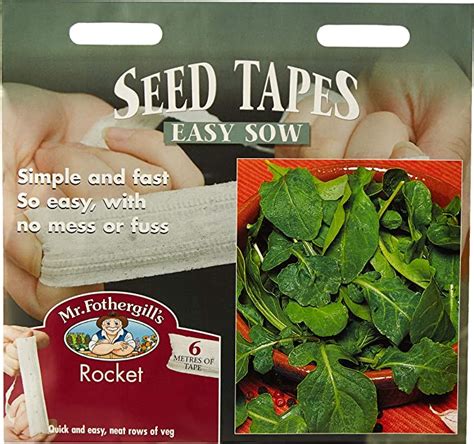 Mr Fothergills Seeds Tape Rocket Cultivated Seed Tape Herb Plants Patio Lawn