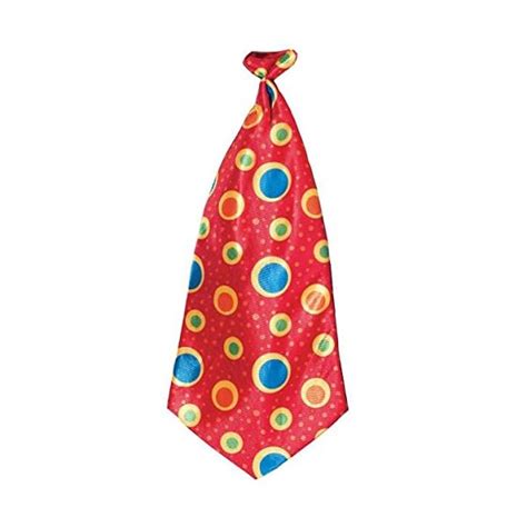 Adult Clown Jumbo Tie One Size Multicolor 1 Pc Funtober