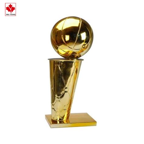 Nba Champions Trophy O′ Brien Cup Golden Replica Resin Plating Trophy