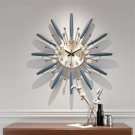 Large Metal Wall Clock Modern Design Creative Nordic Simple Atmosphere