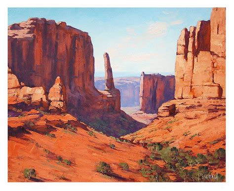 Red Canyon Painting Commissioned American Desert Landscape Fine Art