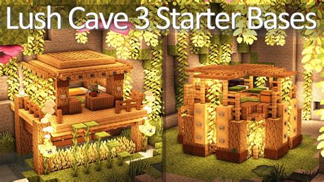Lush Caves 3 Simple Starter Bases For Survival Minecraft 5 Youtube