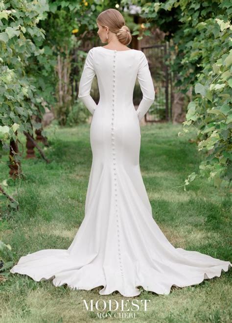 Modest Bridal By Mon Cheri Tr11988 Button Back Wedding Gown