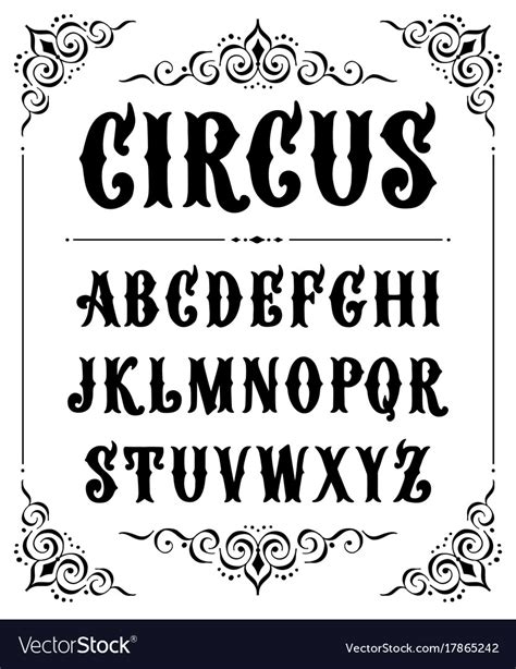 Font Circus Fonts Lettering Fonts Clip Art Vintage Circus Font Images