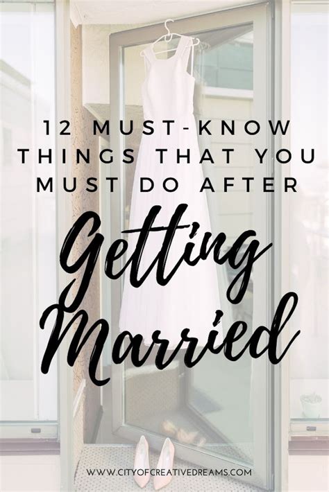 12 must know things that you must do after getting married city of creative dreams