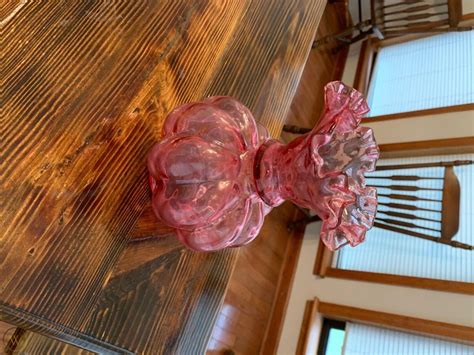 Fenton Cranberry Glass Vase 4553692160