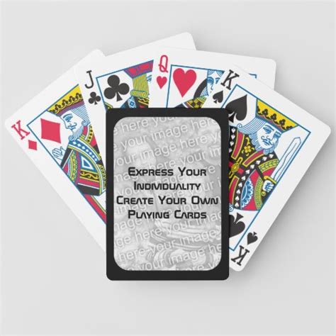 Create Your Own Playing Cards Photo Dark Border Zazzle
