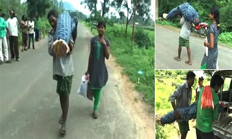 Indian Man Carries Dead Wife For 7miles When Hospital Would Not Pay For