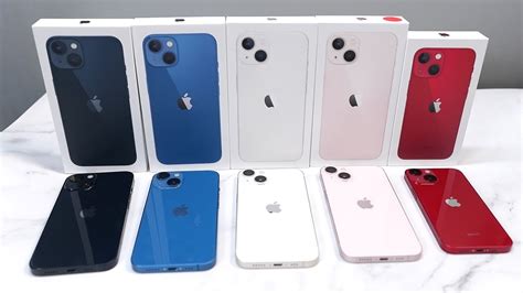 Iphone 13 All Colors Unboxing Blue Pink Starlight Midnight And Red