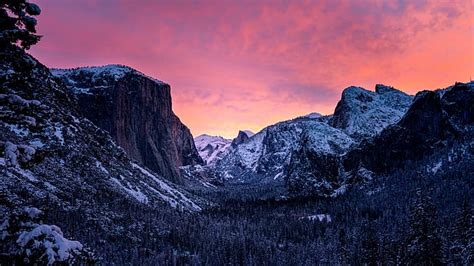 Hd Wallpaper Yosemite National Park Nature Mountains Snow