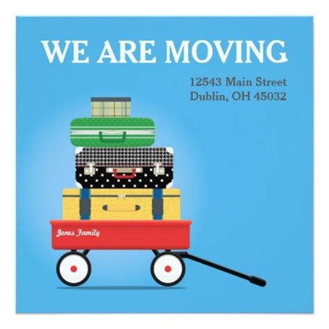 We Are Moving Editable Moving Announcement Card Moving