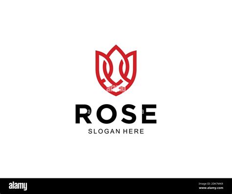 Flower Rose Logo Icon Symbol Design Inspiration Stock Vector Image
