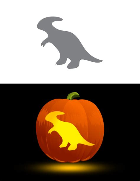 Printable Easy Dinosaur Pumpkin Stencil