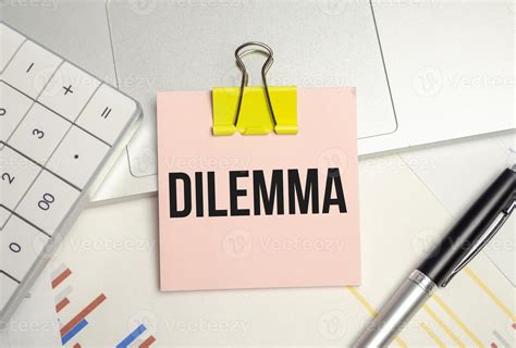 Dilemma Symbol Pink Paper Sheet And Pen Calculator And Charts