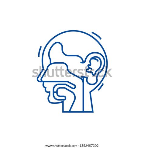 Ear Nose Throatent Line Icon Concept Stock Vector Royalty Free