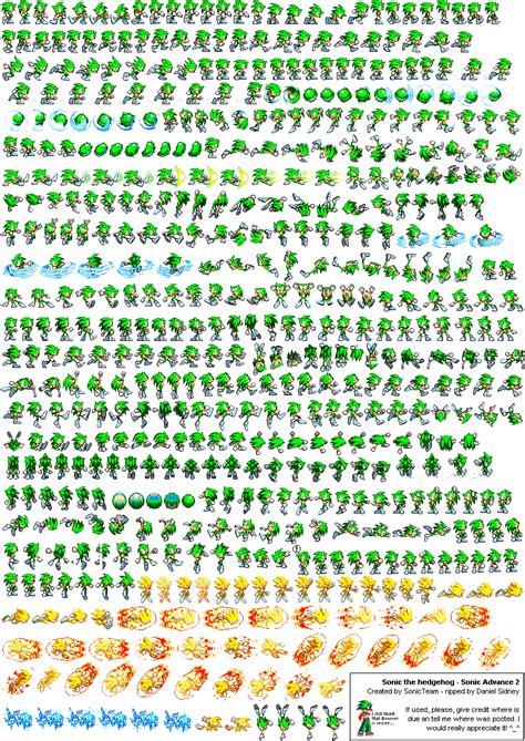 Sonic Dyamic Sprite Sheets And Fan Made Carneon The Hedgehog Sprite Sheet