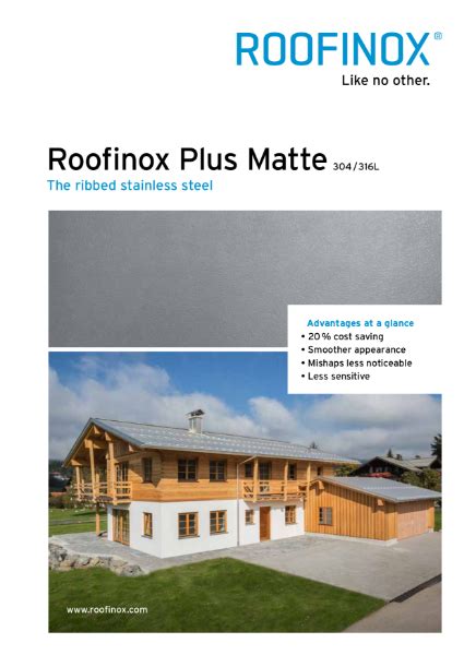 Roofinox Plus Matte Metal Solutions Limited Nbs Source