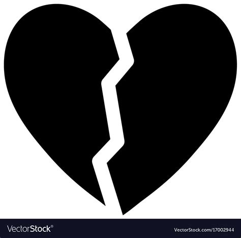 Broken Heart Icon Royalty Free Vector Image Vectorstock