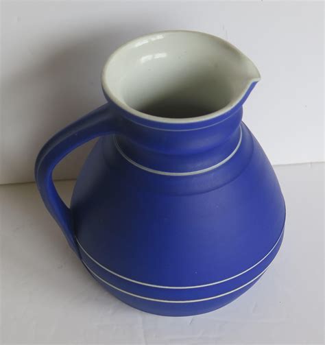 Wedgwood Jasperware Dark Blue Water Jug Or Pitcher Fully Marked 1850