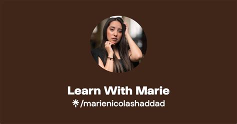 Learn With Marie Instagram Tiktok Linktree