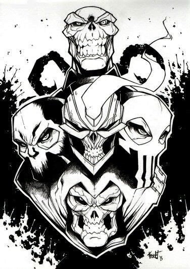 Marvel Skull Band Red Skull Crossbones Taskmaster The Punisher