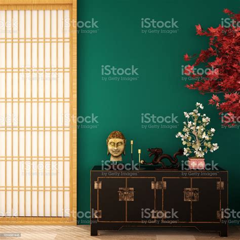 Interior Design Chinese Style For Living Area In Luxury House Or Hotel