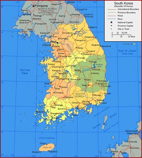 Gambar Peta Korea Selatan Dan Profil Negara Korea Selatan Tarunas